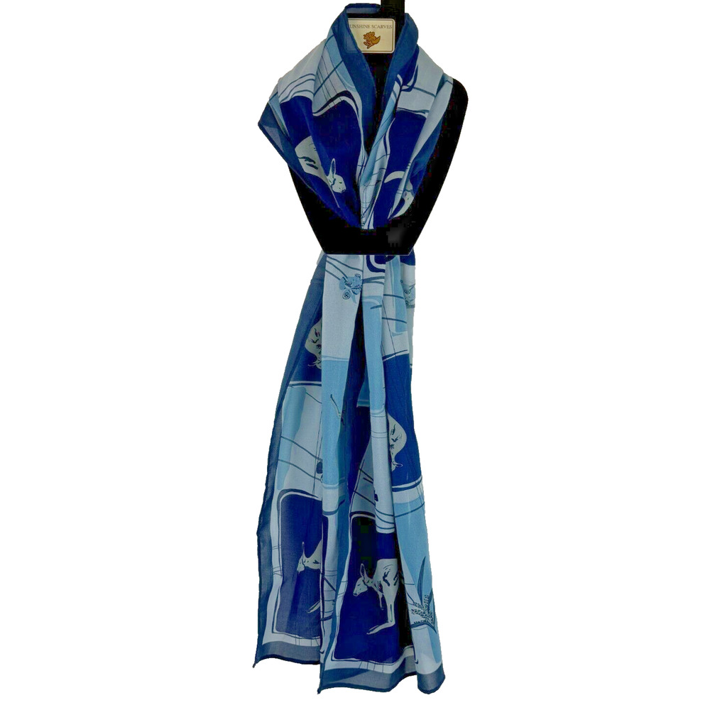 .Blue Scarf Sunshine Co Kangaroo Made in Australia